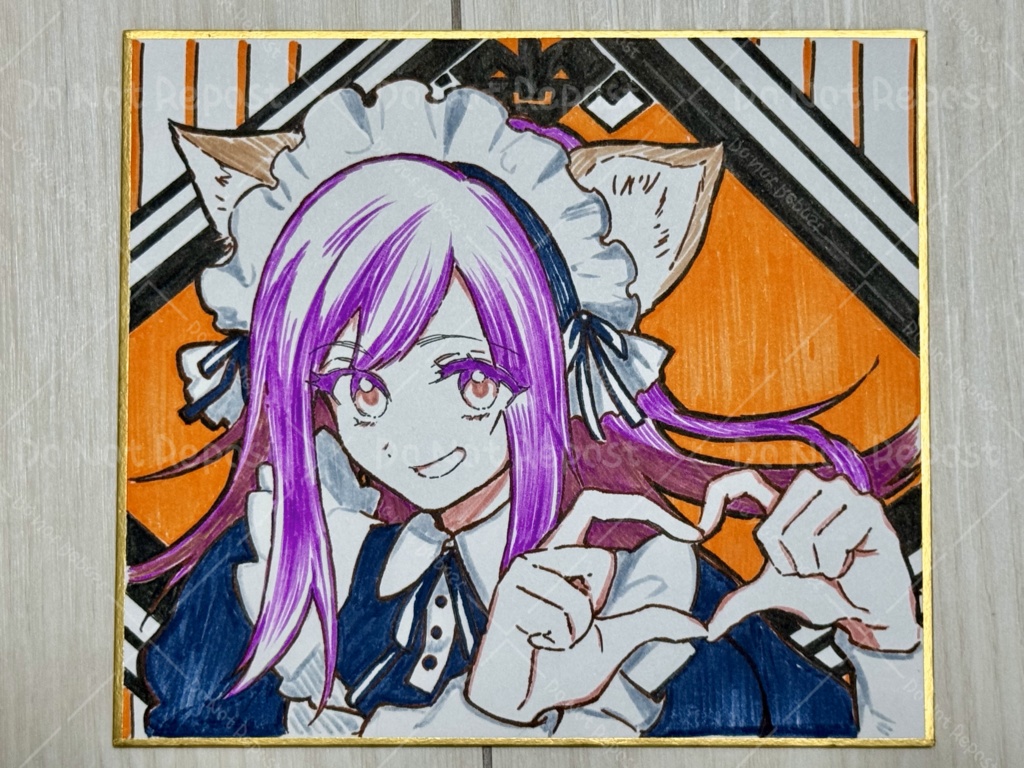 【直筆色紙】メイドB／一点物