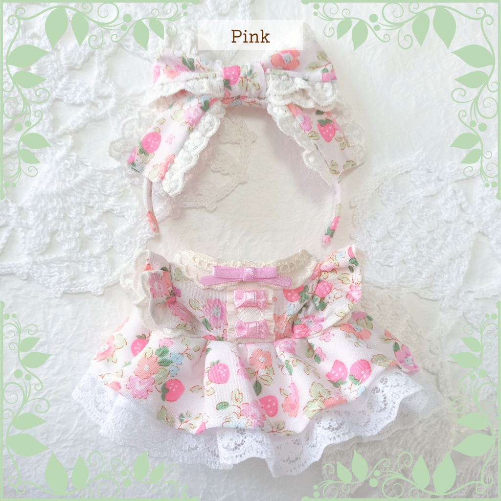 苺とお花のドレス&カチューシャセット