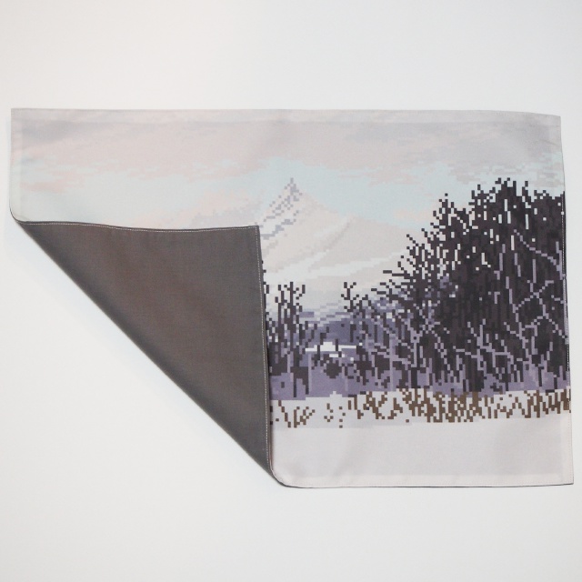 雪山のランチョンマット・ドット絵