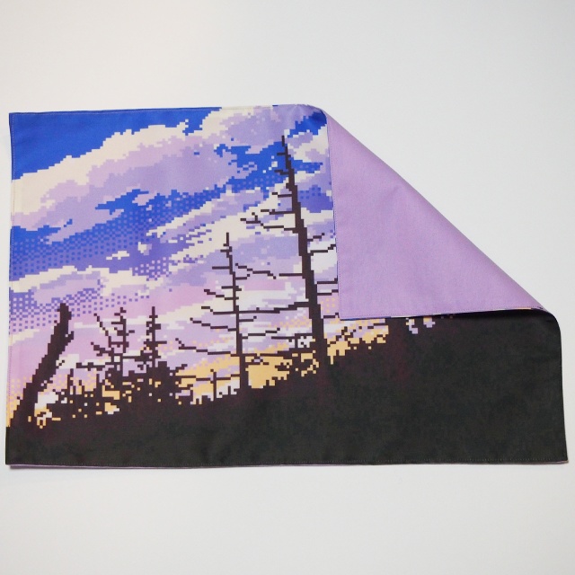 夕暮れの樹木 ランチョンマット・ドット絵