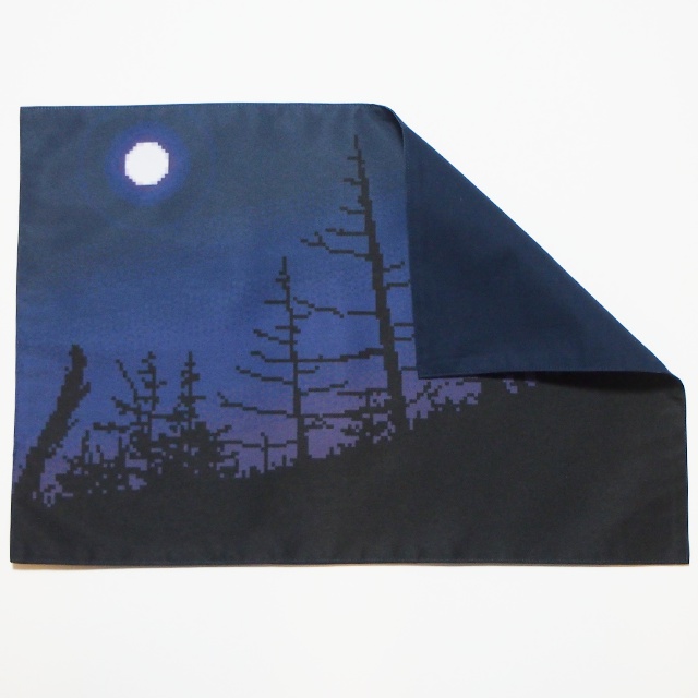 月夜の樹木 ランチョンマット・ドット絵