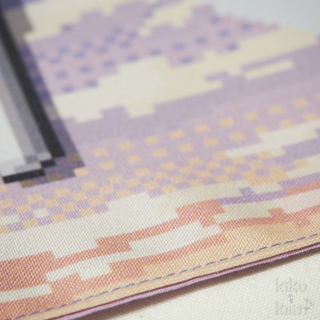 夕焼け空(皿の絵つき)ランチョンマット・ドット絵