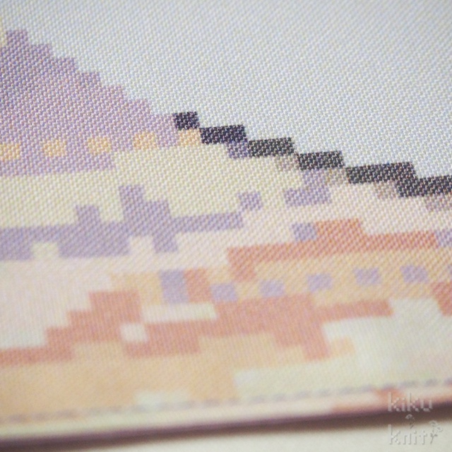 夕焼け空(皿の絵つき)ランチョンマット・ドット絵