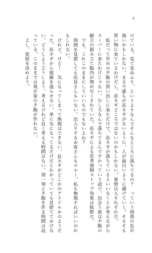 スーパーに長ネギが落ちていた