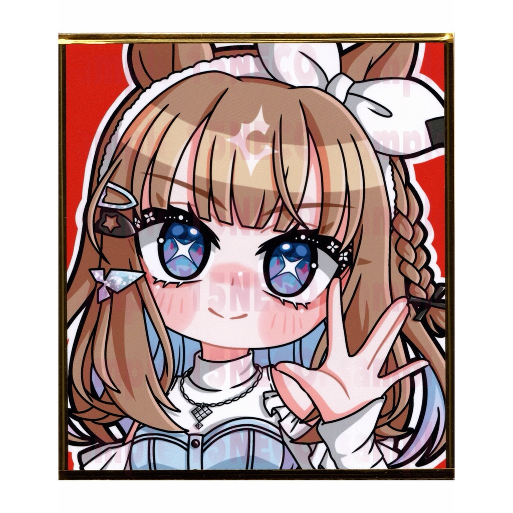 手描きイラスト ウマ娘 アーモンドアイ 私ミニ色紙 寸松庵