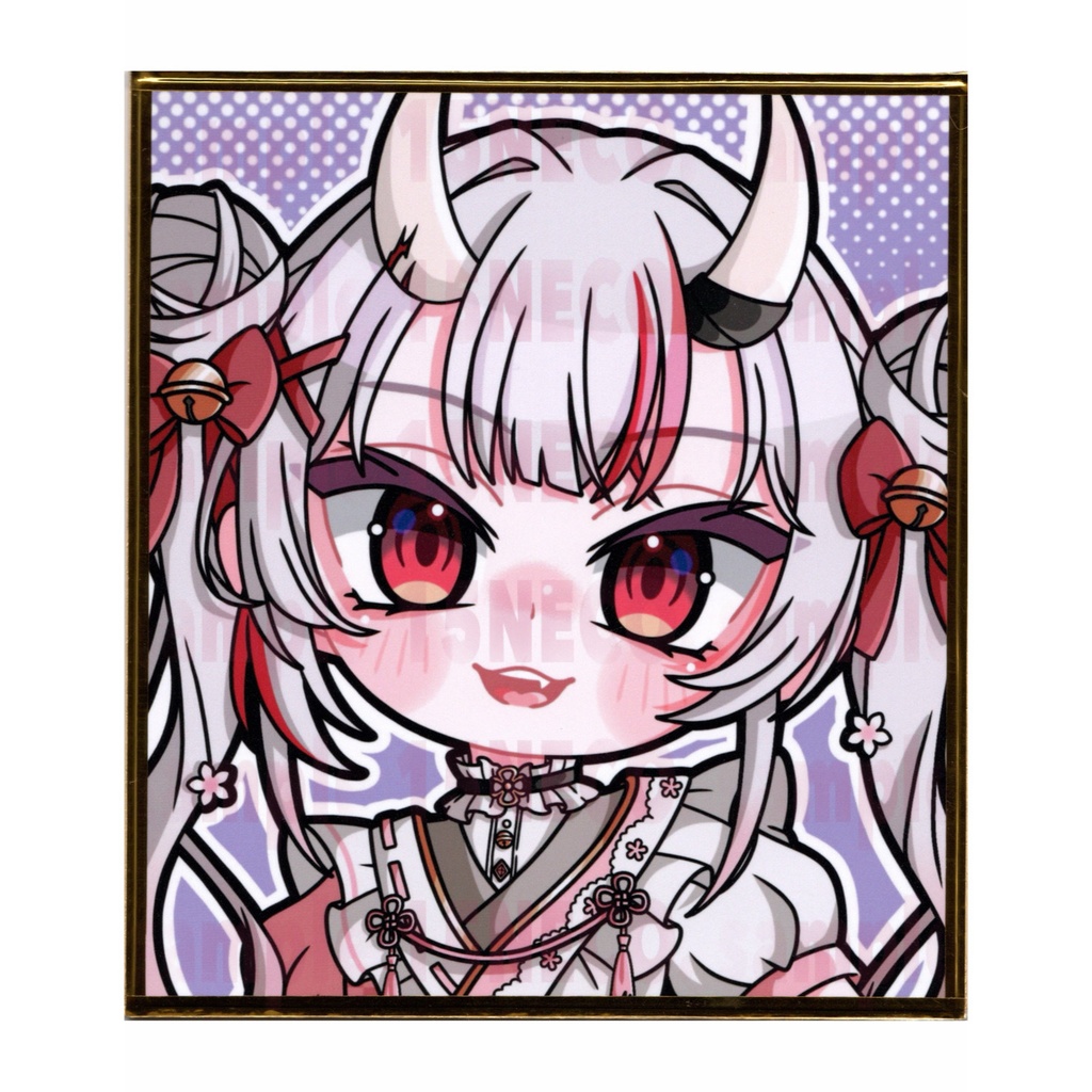 手描きイラスト ミニ色紙 寸松庵 ホロライブ 百鬼あやめ 新衣装