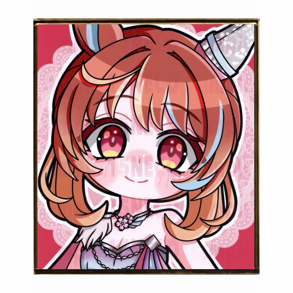 手描きイラスト ウマ娘 2枚セット ミニ色紙 サクラバクシンオー ノースフライト