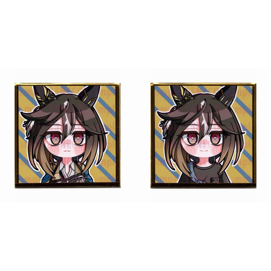 手描きイラスト ウマ娘 豆色紙 ステイゴールド 2枚セット