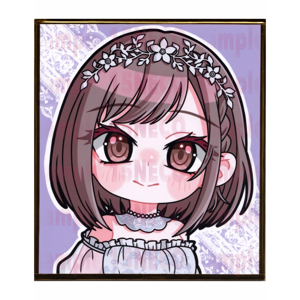 手描きイラスト 寸松庵 ミニ色紙 プロセカ 暁山瑞希 東雲絵名 花嫁 2枚セット