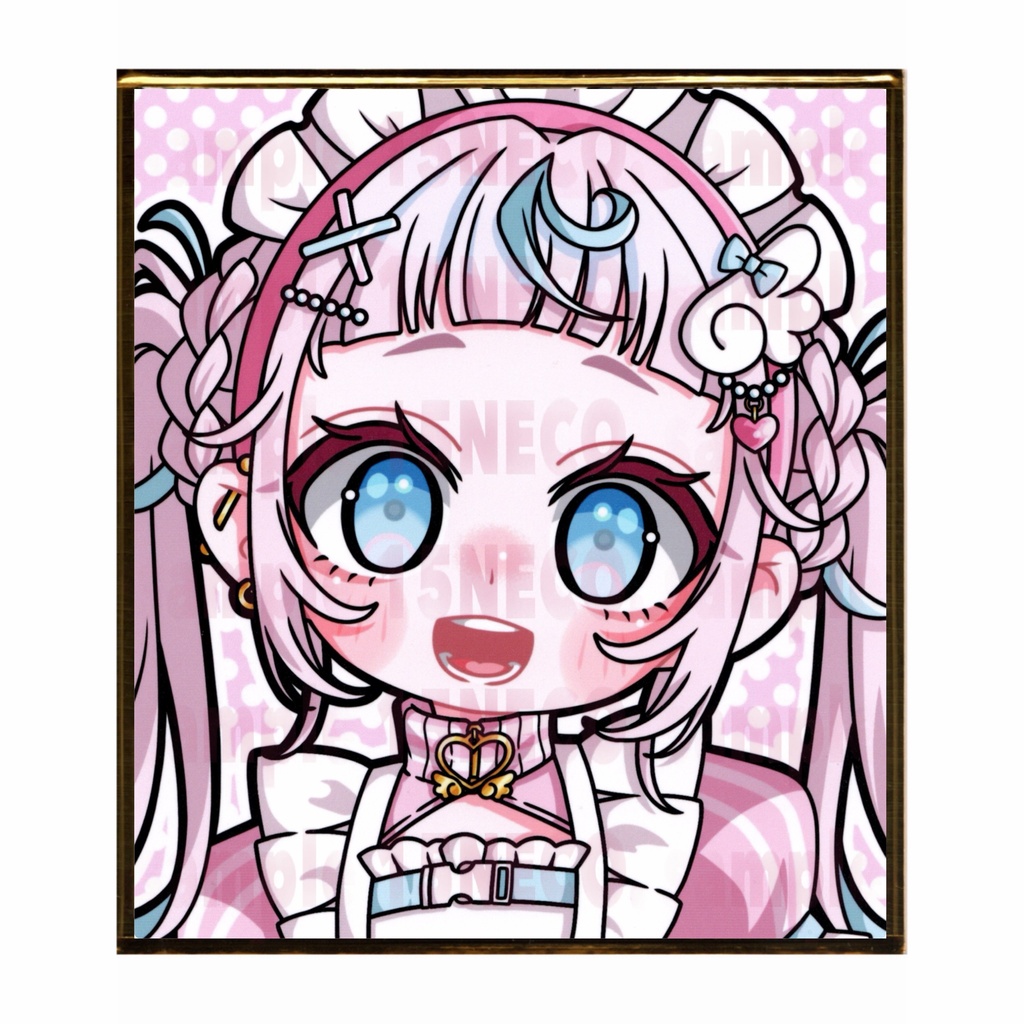 手描きイラスト にじさんじ ミニ色紙 寸松庵 ぷりん･らら･もーど