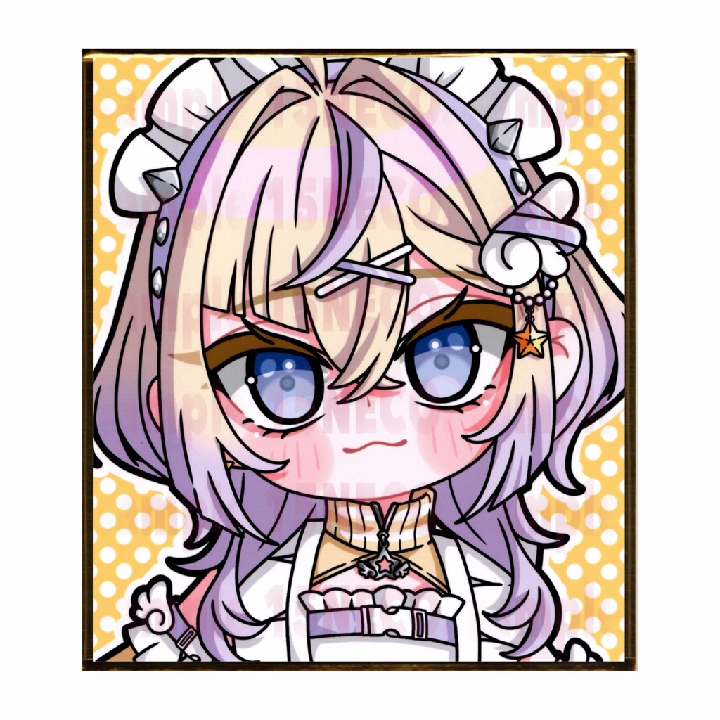 手描きイラスト ミニ色紙 寸松庵 にじさんじ ぽめろ･ぱんち