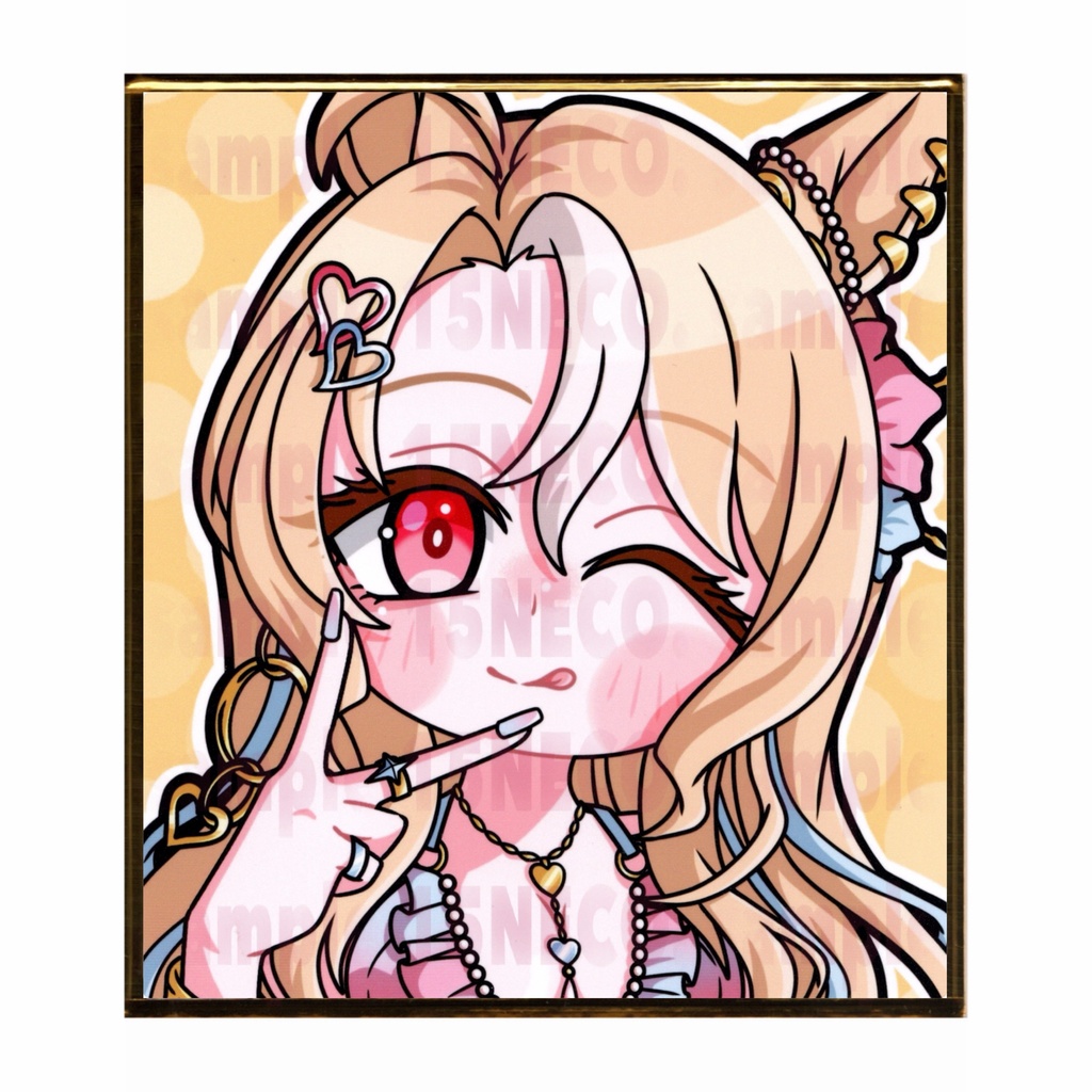 手描きイラスト ミニ色紙 寸松庵 ウマ娘 フサイチパンドラ 水着
