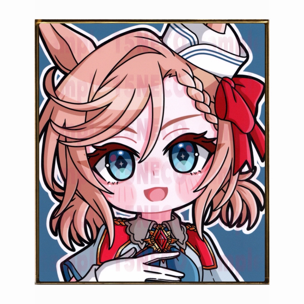 手描きイラスト ミニ色紙 寸松庵 ウマ娘 ヴェニュスパーク 勝負服