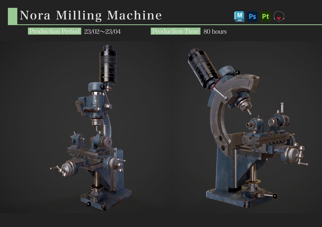 【無料3Dモデル】Nora Milling Machine