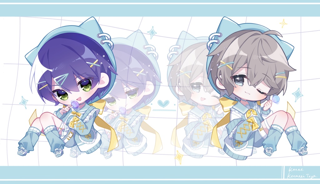 【にじそうさく10】紫陽花組アクリルキーホルダーセット