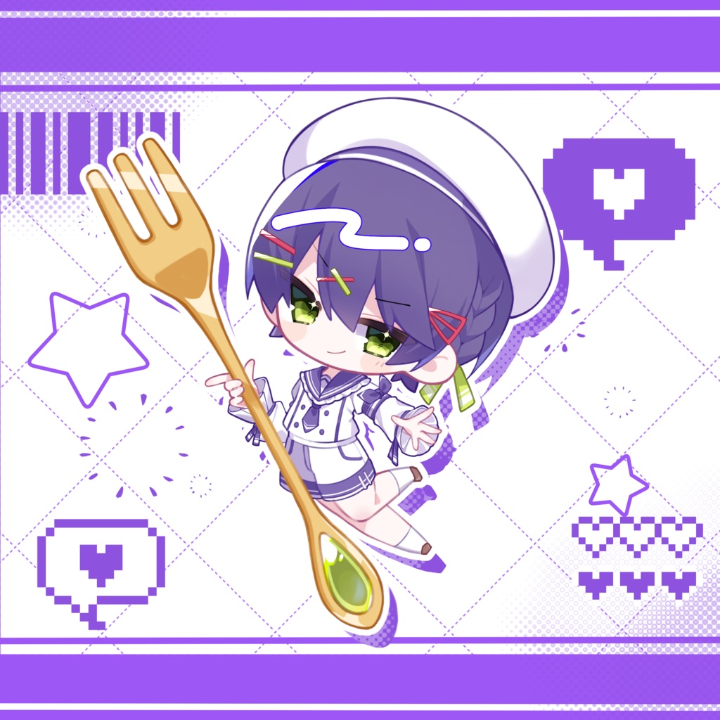 【にじそうさく10】もちもちステッカー