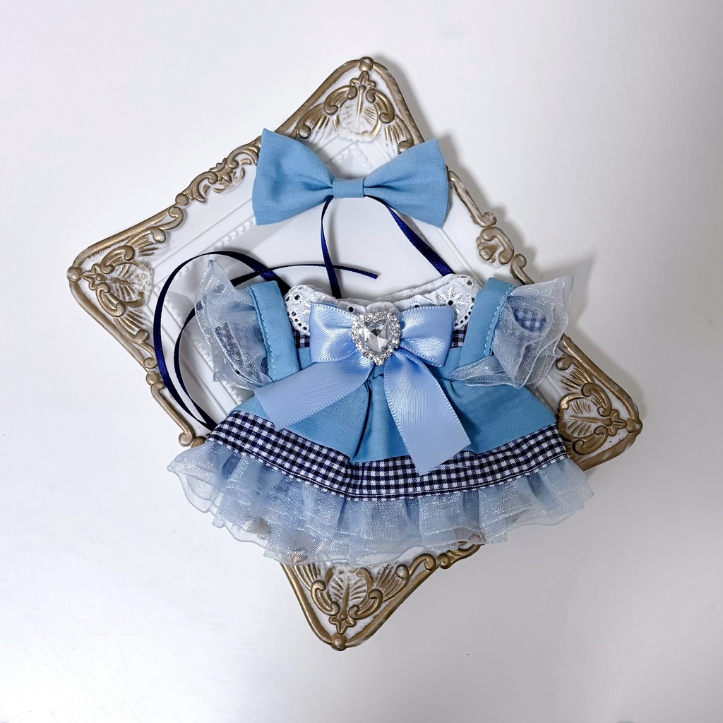 水色♡メイド服風ワンピース