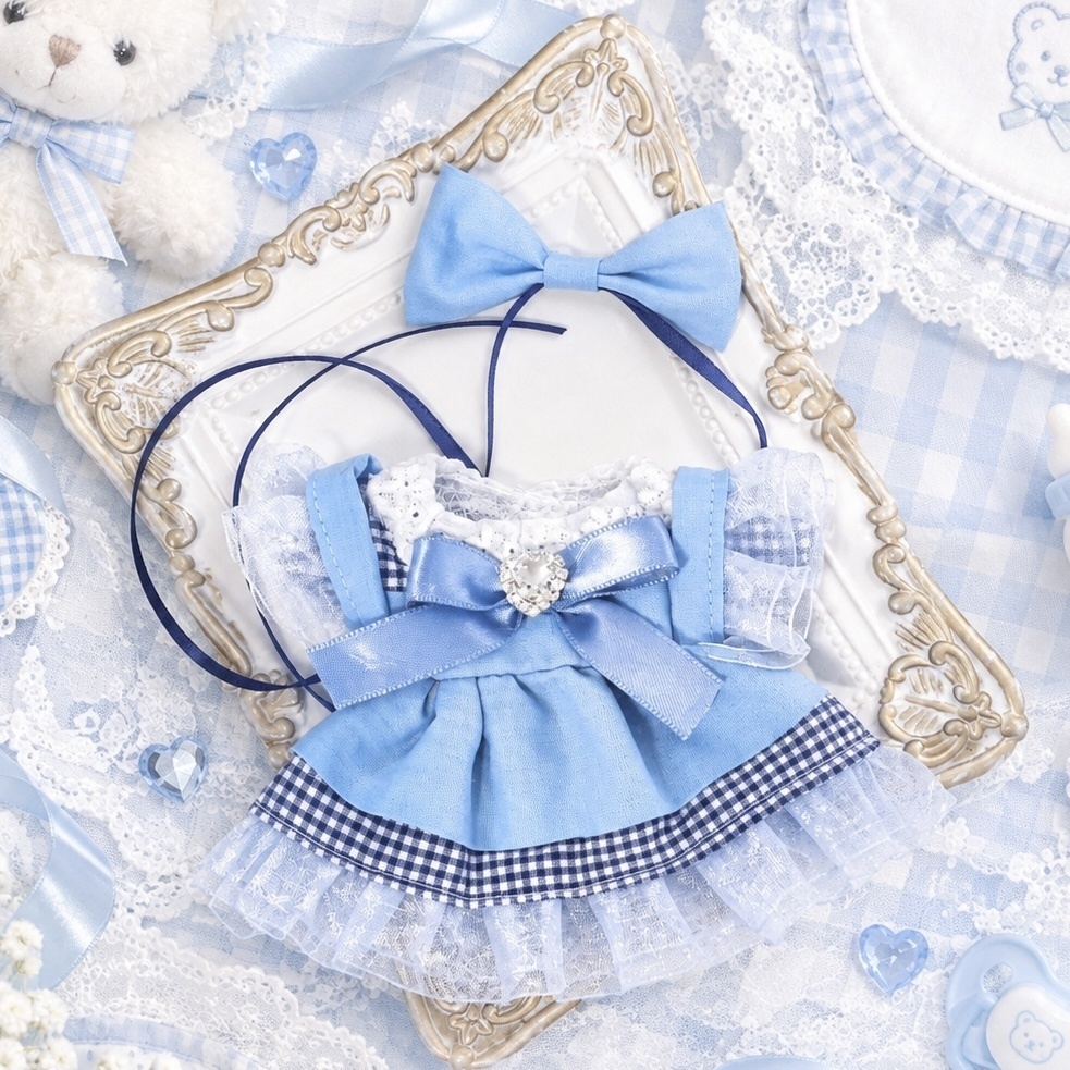 みずいろワンピース │ 16cm ぬい服