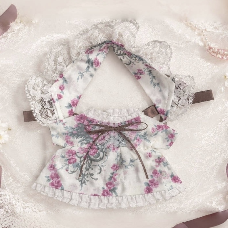 クラシカルな花柄ワンピース │ 16cm ぬい服