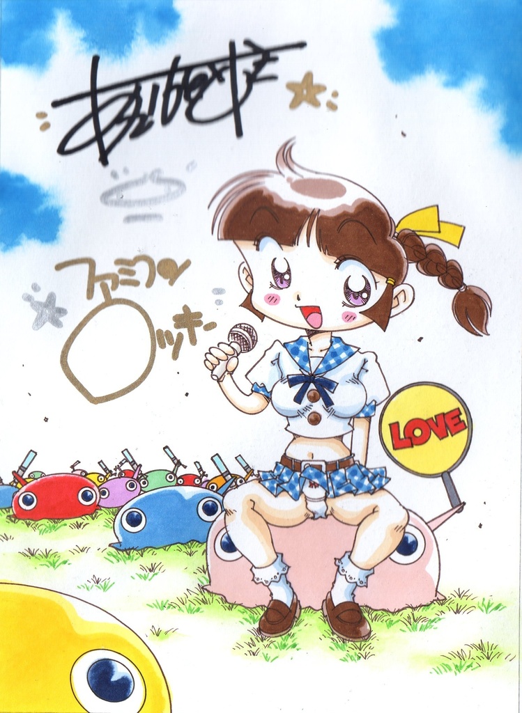 カラーみにイラストかおるちゃん