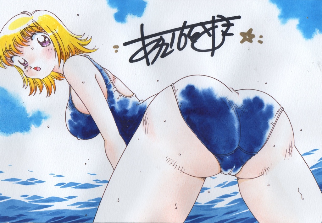 A5サイズのオリジナルカラーイラスト!!サイン入り生写真のオマケ付き！