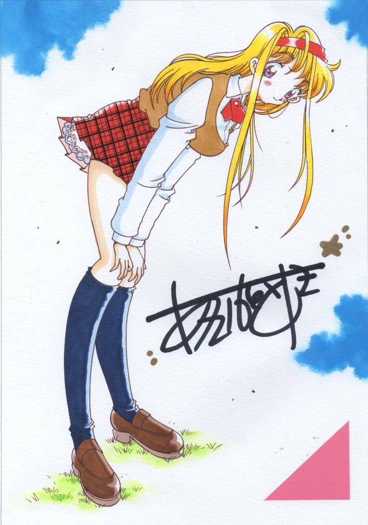 A5サイズのオリジナルカラーイラスト!!サイン入り生写真のオマケ付き！