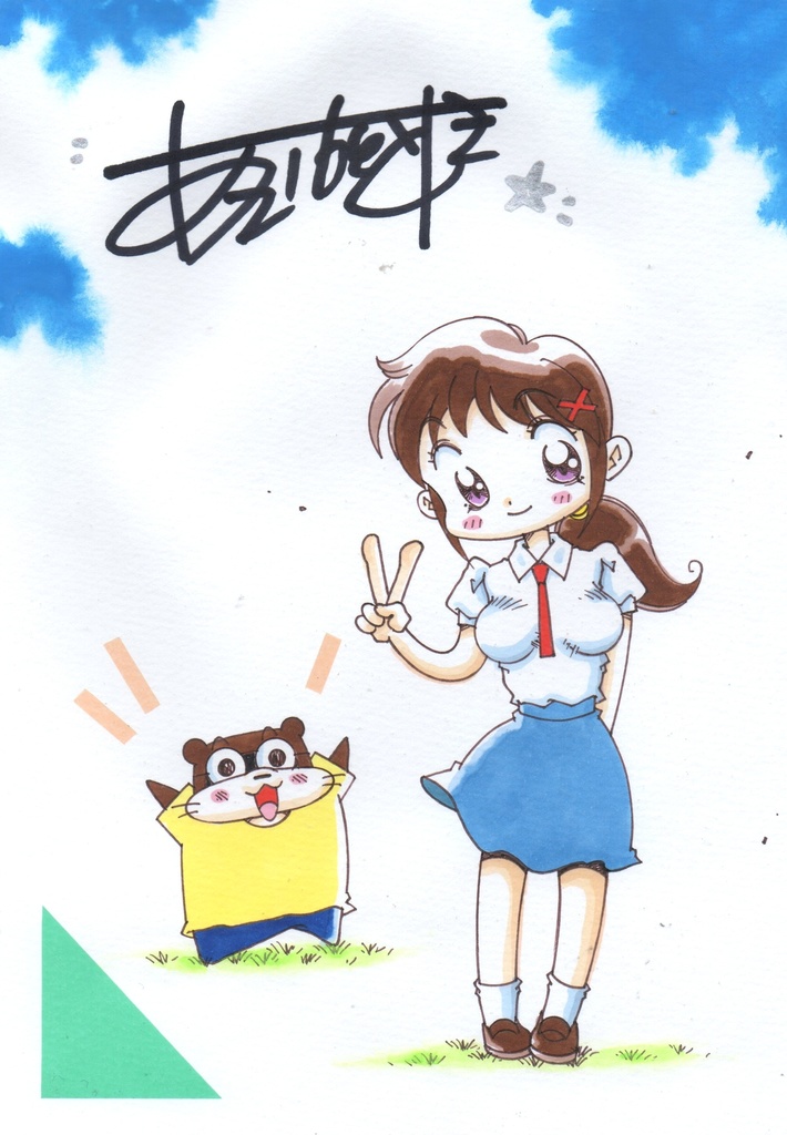 祝退院一周年記念!!ゆうちんを偲んで…ゆうちんのカラーイラスト&ゆうちんメインのパチンコ漫画扉絵!!
