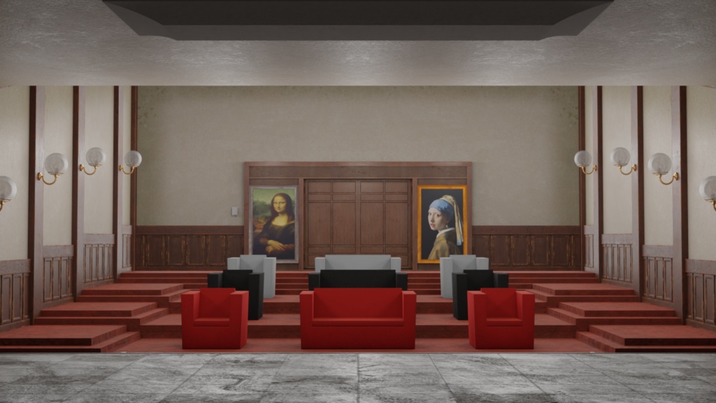 【3Dモデル】シアタールームアセット