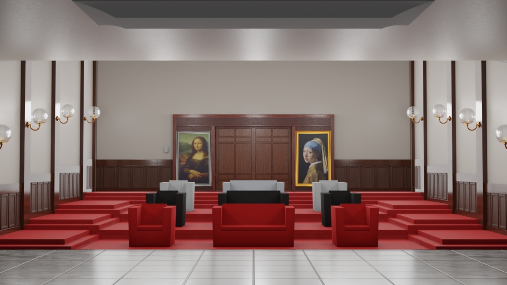 【3Dモデル】シアタールームアセット