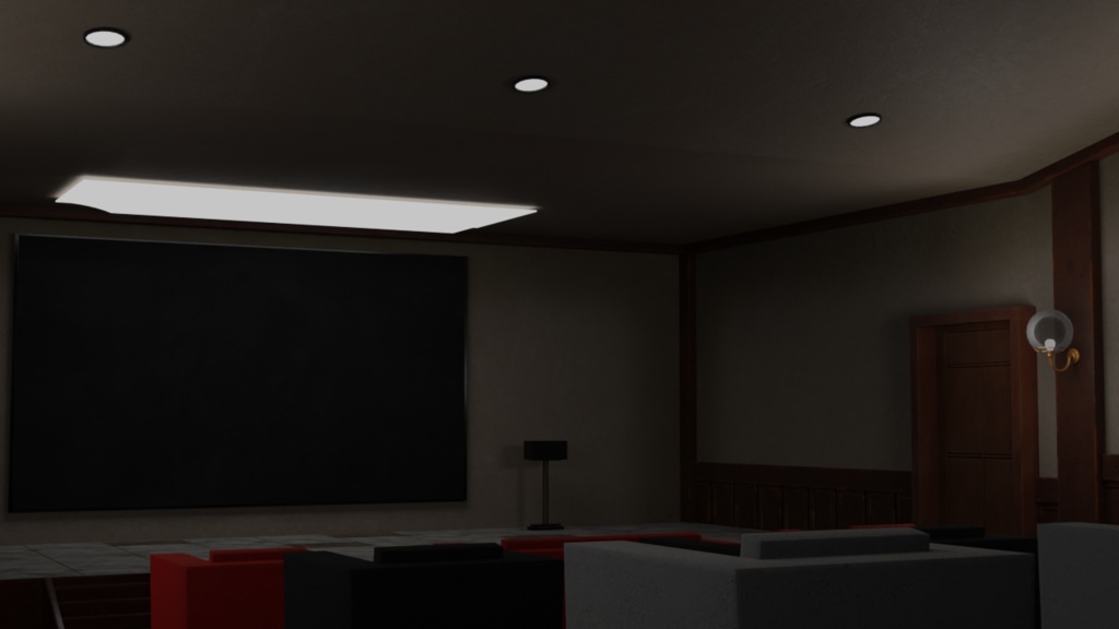 【3Dモデル】シアタールームアセット