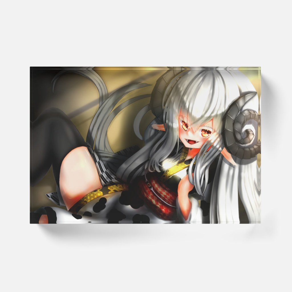 丑年正月秋音 アクリルブロック長方形