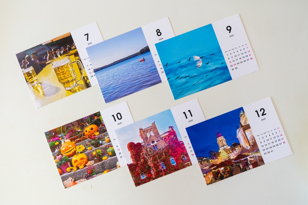 ドイツの四季卓上カレンダー2025