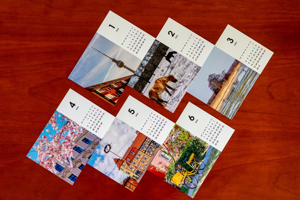 ドイツの四季卓上カレンダー2026