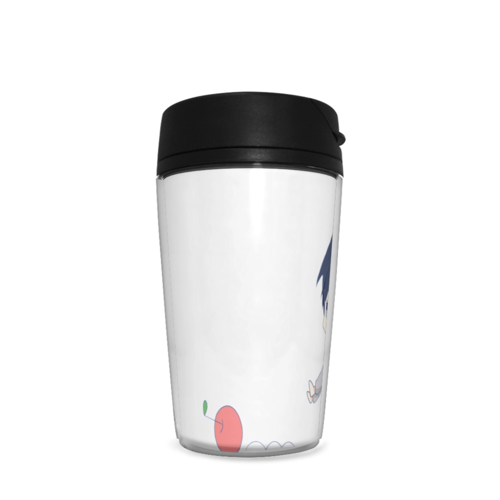 ゆるい男の子が転がったリンゴ追いかけてるタンブラー