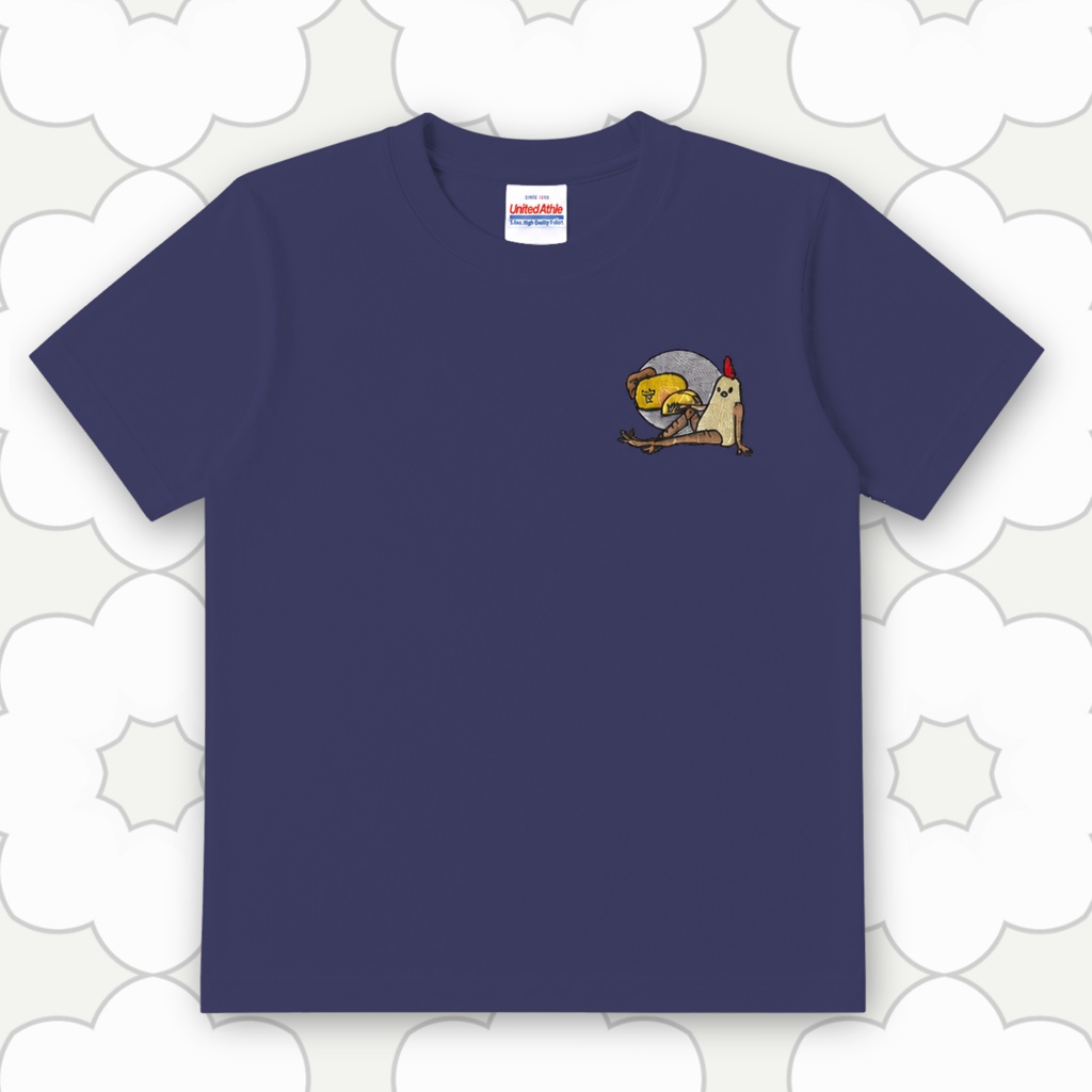 『むすびヤロウズ。』そぼろ鶏&たまご刺繍キッズTシャツ