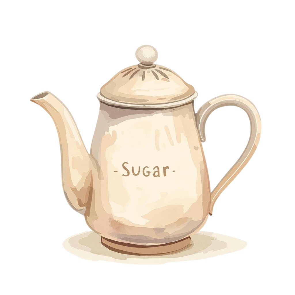 【淡色カフェシリーズ】水彩アンティーク風カフェ×女の子クリップアートセット(全9種)¦PNG背景透過