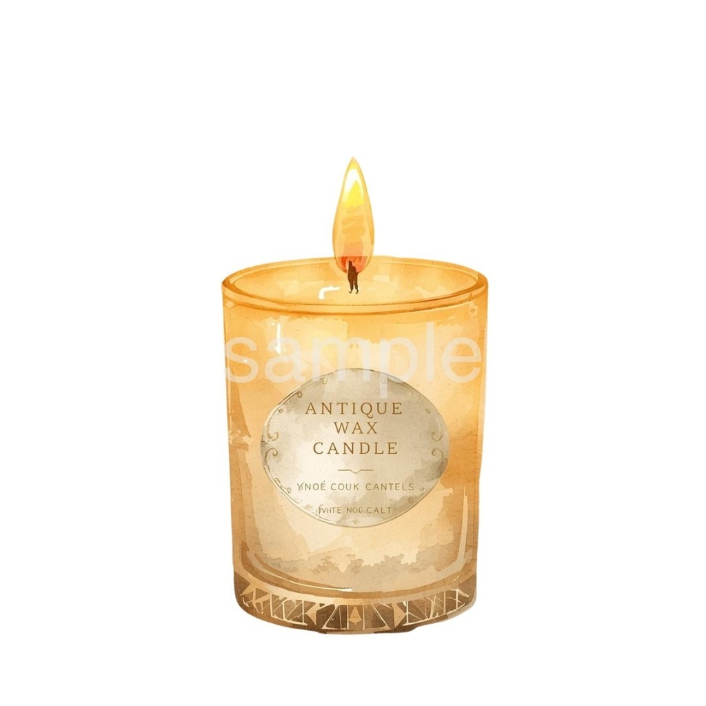 【淡色 クリスマスシリーズ】水彩アンティーク風クリスマス小物クリップアート(全10種)¦PNG背景透過