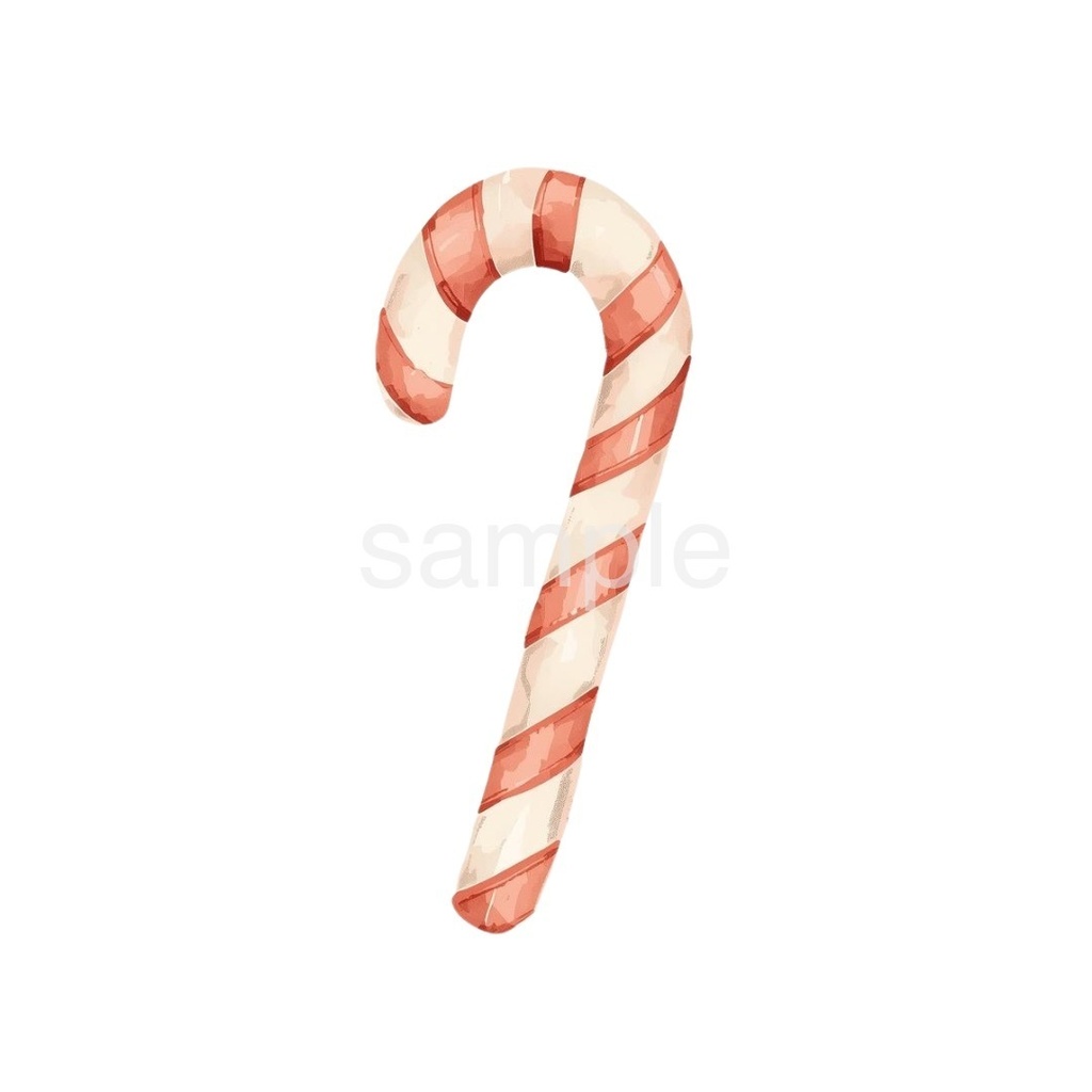 【淡色 クリスマスシリーズ】水彩アンティーク風クリスマス小物クリップアート(全10種)¦PNG背景透過