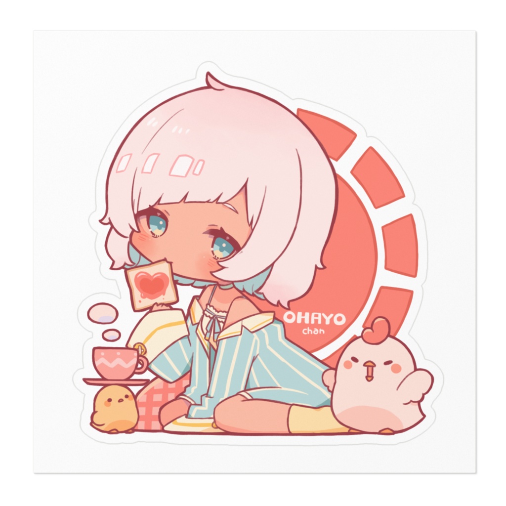 おはようちゃんステッカー