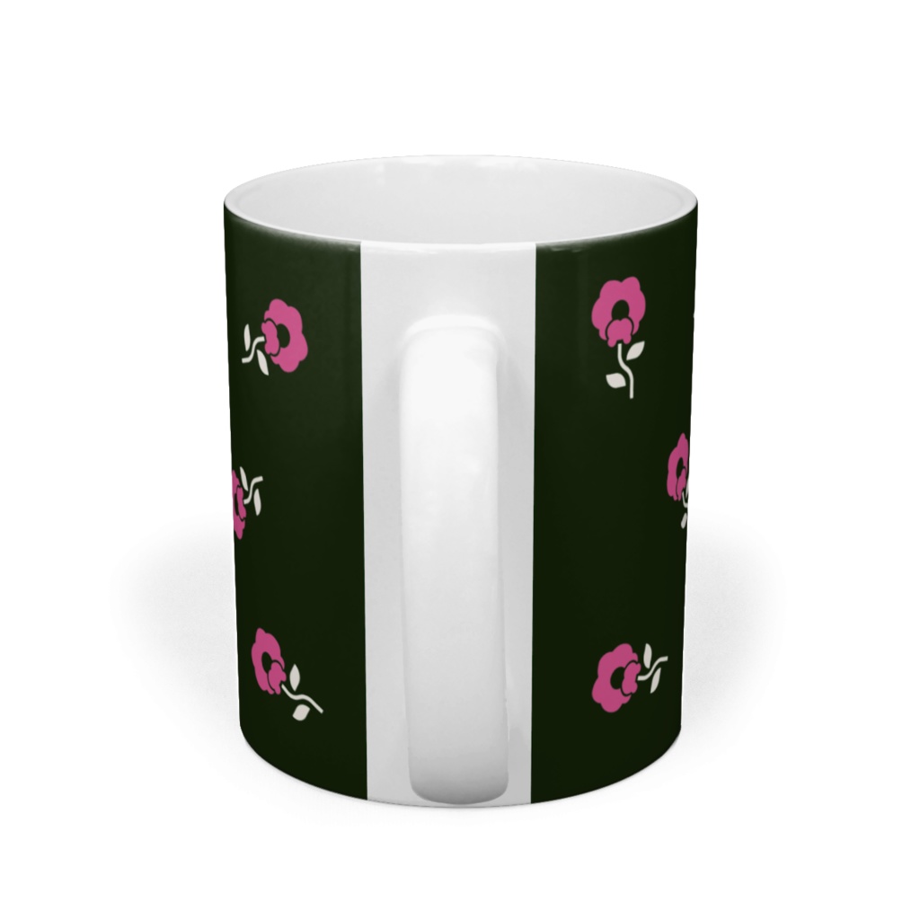 【喫茶スイートピー】マグカップ グリーン総柄