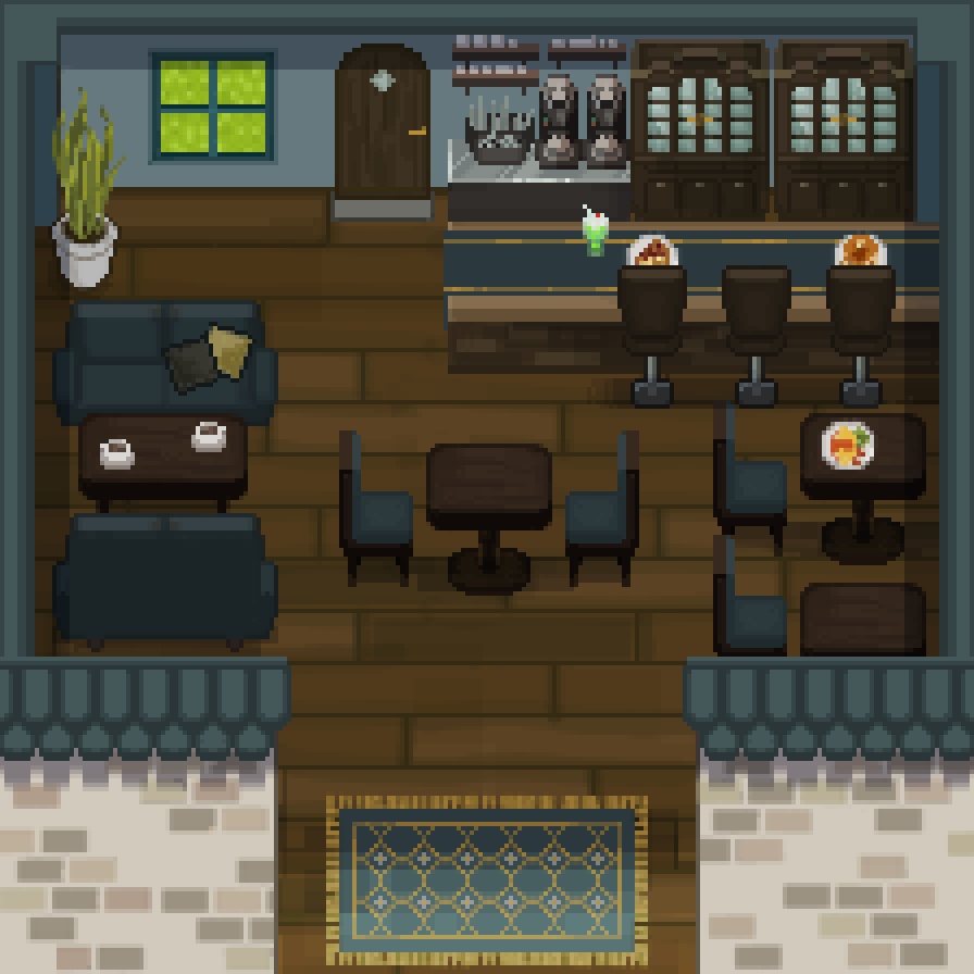 【pictSQUARE用店舗外観】喫茶店【配布】