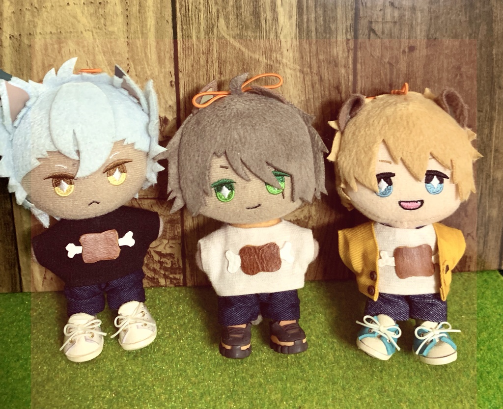 おにくTシャツ&カーディガン&尻尾穴ありデニム