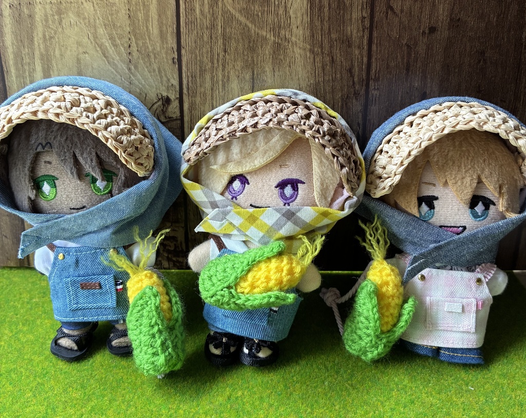 農作業帽子と背負えるとうもろこしセット