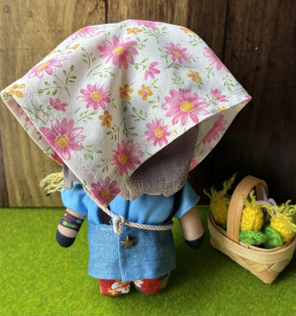 農作業帽子と背負えるとうもろこしセット🌽(15センチぬい用)
