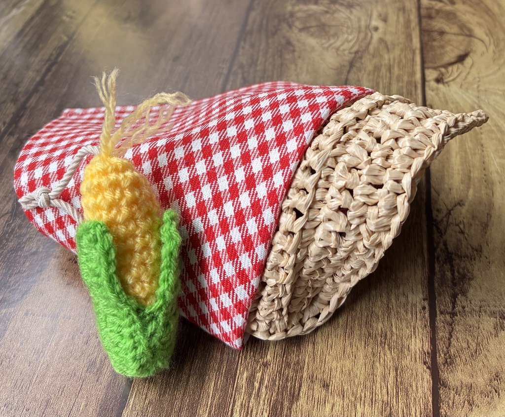 農作業帽子と背負えるとうもろこしセット🌽(15センチぬい用)