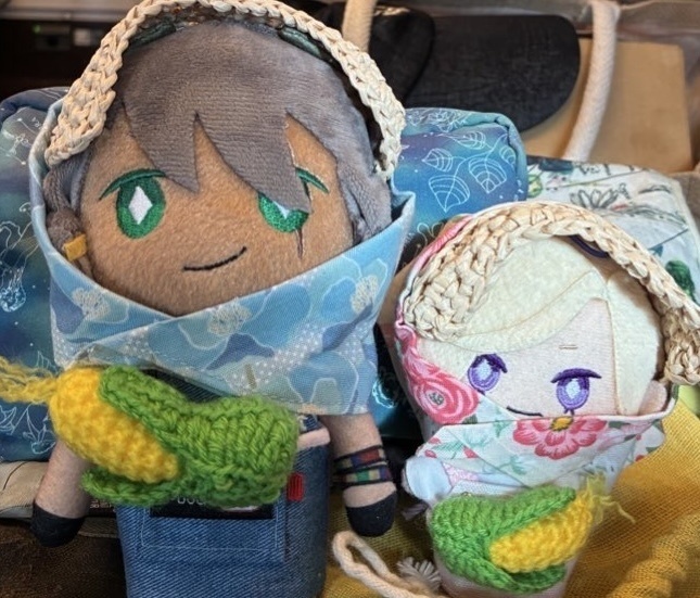 農作業帽子と背負えるとうもろこしセット🌽(15センチぬい用)