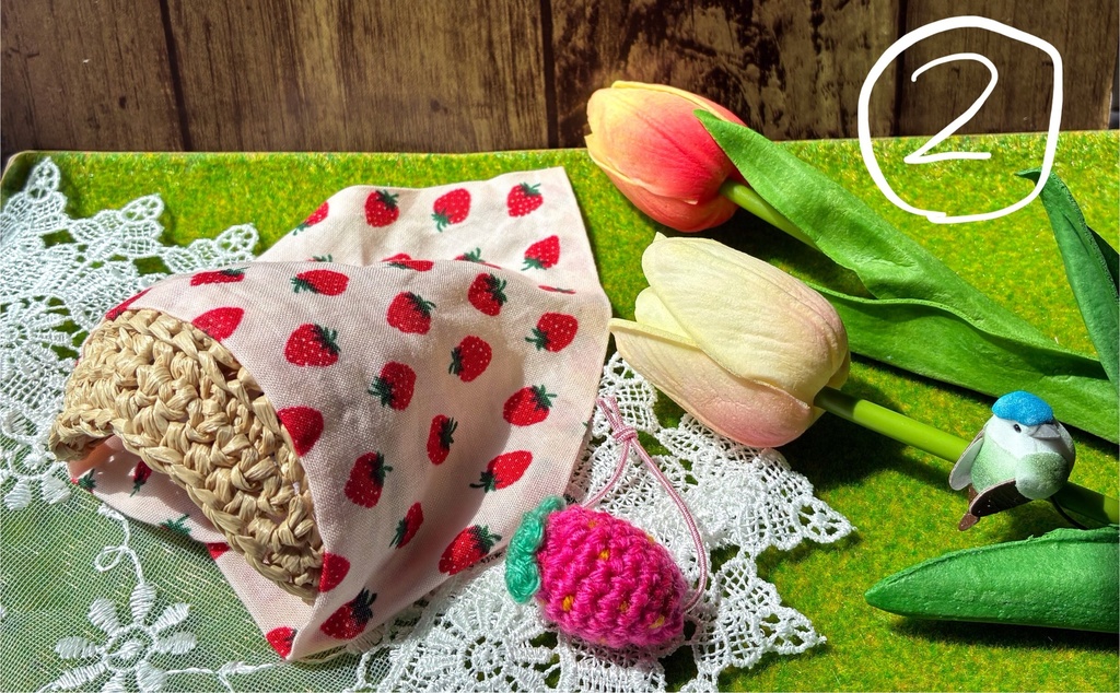 農作業帽子🍓と春いちごセット