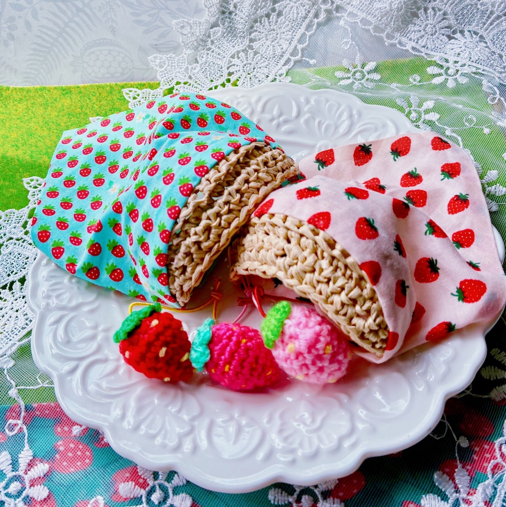 農作業帽子🍓と春いちごセット