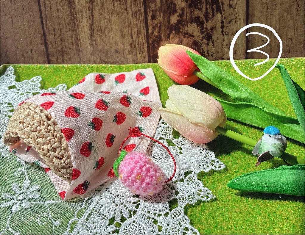 農作業帽子🍓と春いちごセット