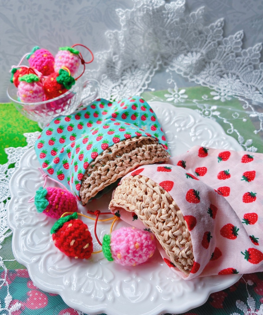 農作業帽子🍓と春いちごセット